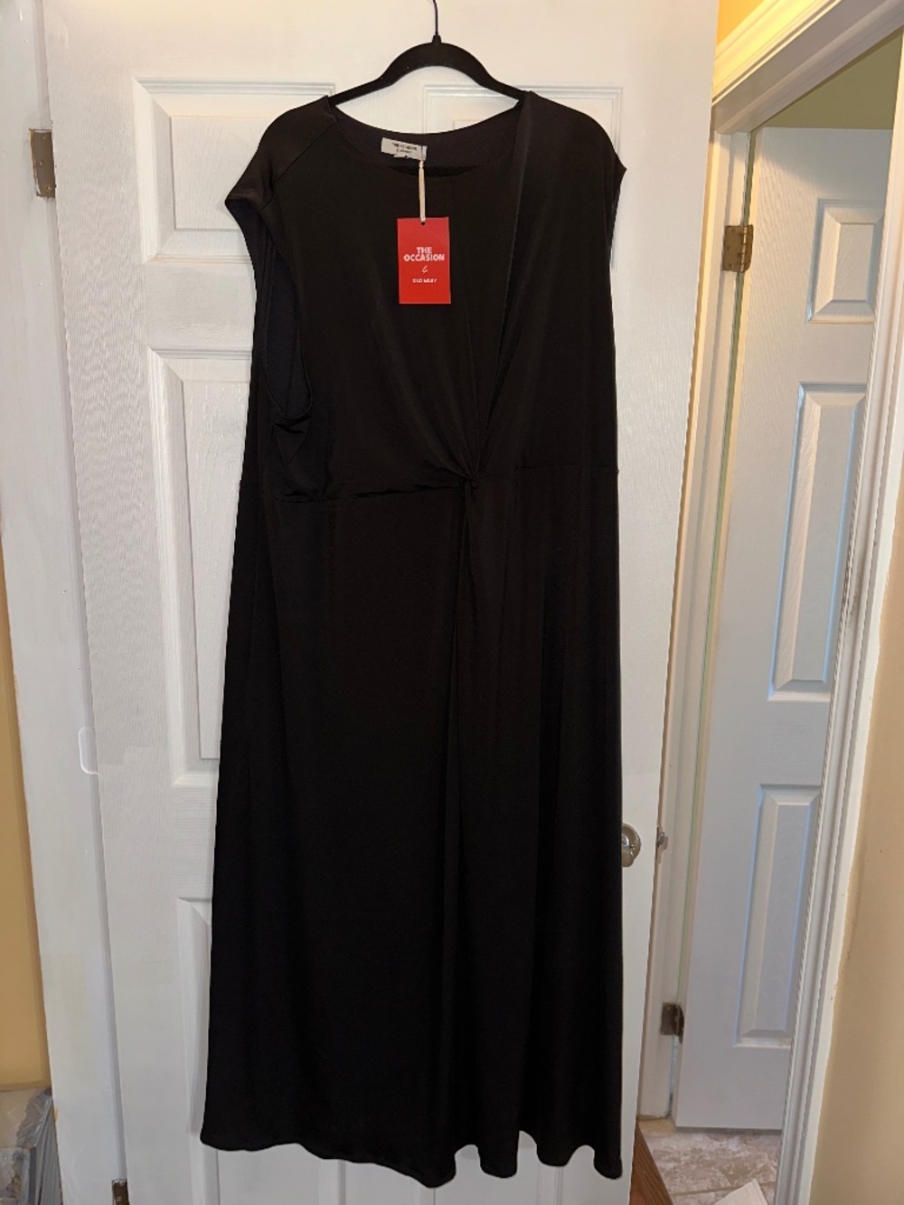 NWT Old Navy The Occasion Black Twist Front Maxi Dress 3X Wedding Formal